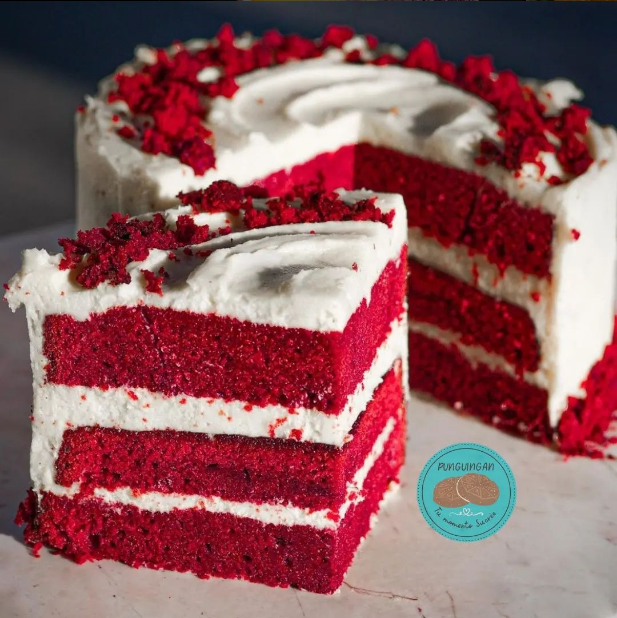 a slice of cake with a slice taken out of it
