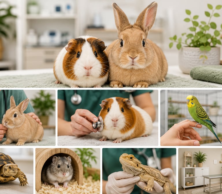 alt="Exotic and small pet veterinary resources near Silver Spring MD with rabbits, guinea pigs, cats