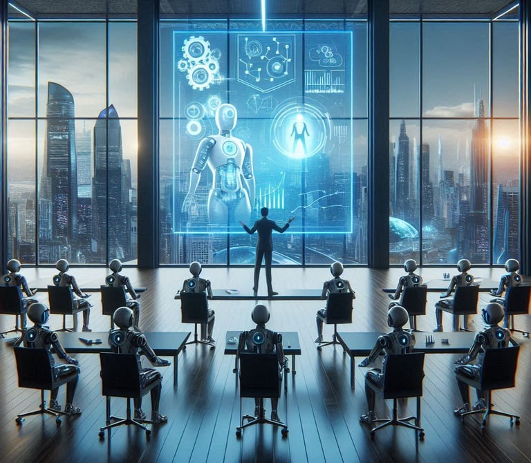 "Automatización y Futuro Digital: IA en Acción" Explora cómo los robots inteligentes y los agentes d