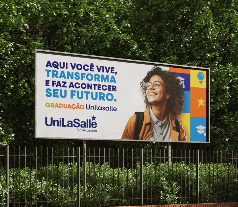 outdoor of a university/scholar campaign - Unilasalle RJ graduation 2026