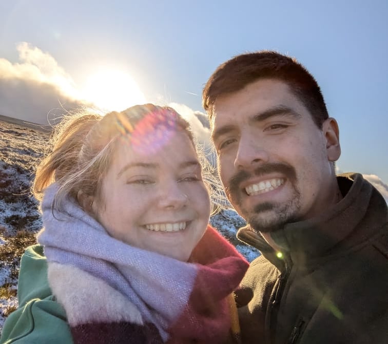 happy young farming couple on theri new journey