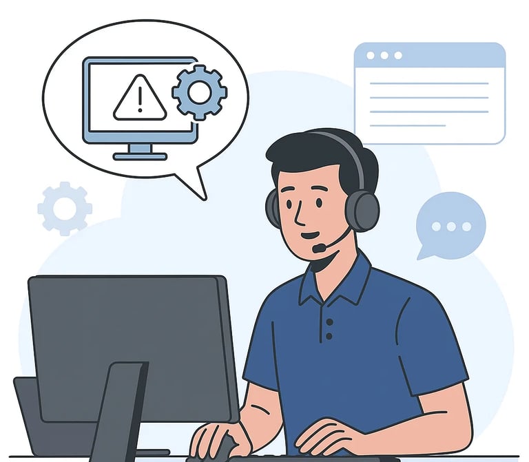 Hỗ trợ vấn đề liên quan đến máy tính, máy in