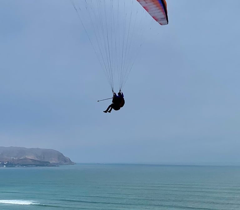 Paraglider in Lima, Peru.