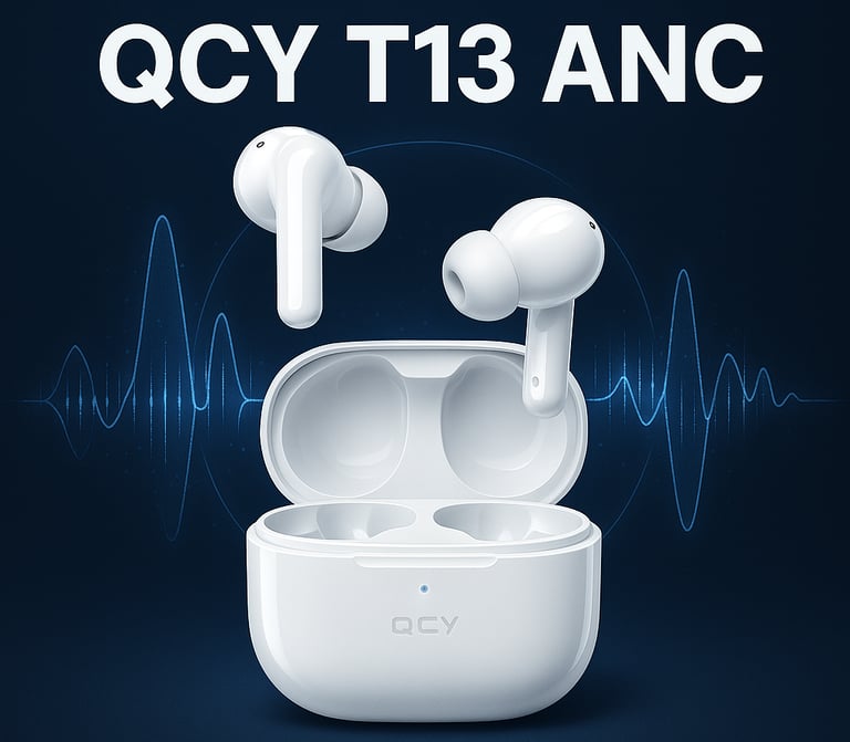 um par de fones de ouvido com as palavras qtyqy13 e qty