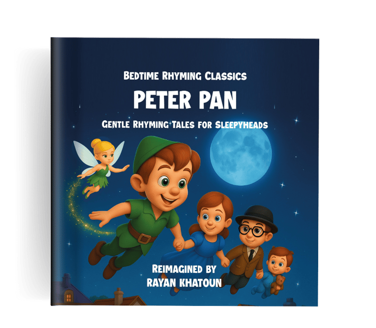 a book cover of peter pan by rayan khatoun