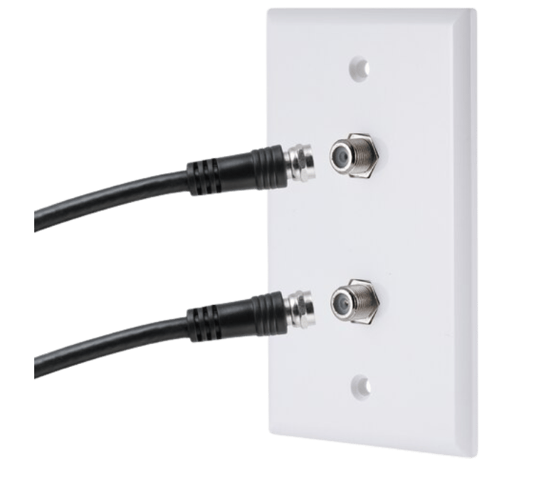 Tv coax wall jack