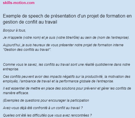 presenter son projet professionnel à l oral exemple