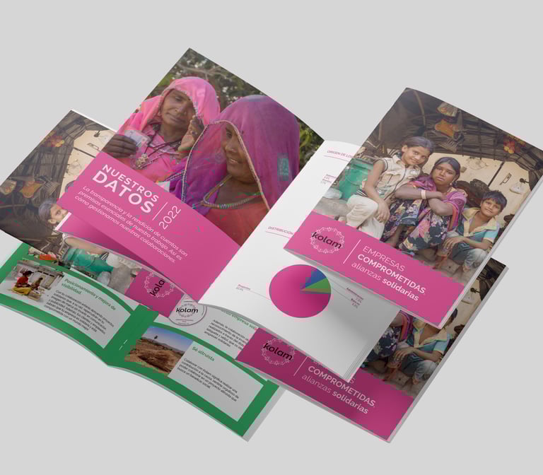 Dossier empresas solidarias ONG. Diseño editorial impreso y digital