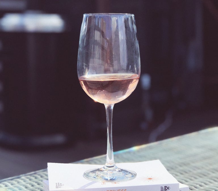 A glass of white wine.