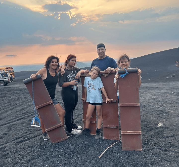 Cerro negro volcano boarding