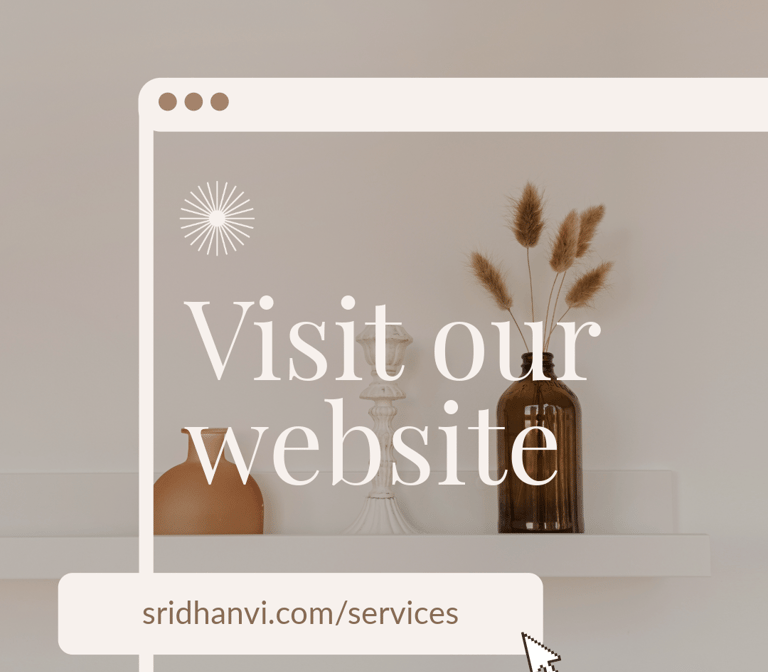 visit our website sridhanvi.com services