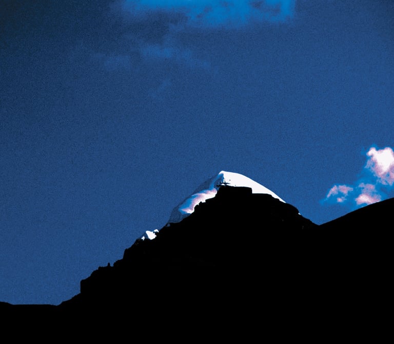 Cima del Monte Kailash nascosta