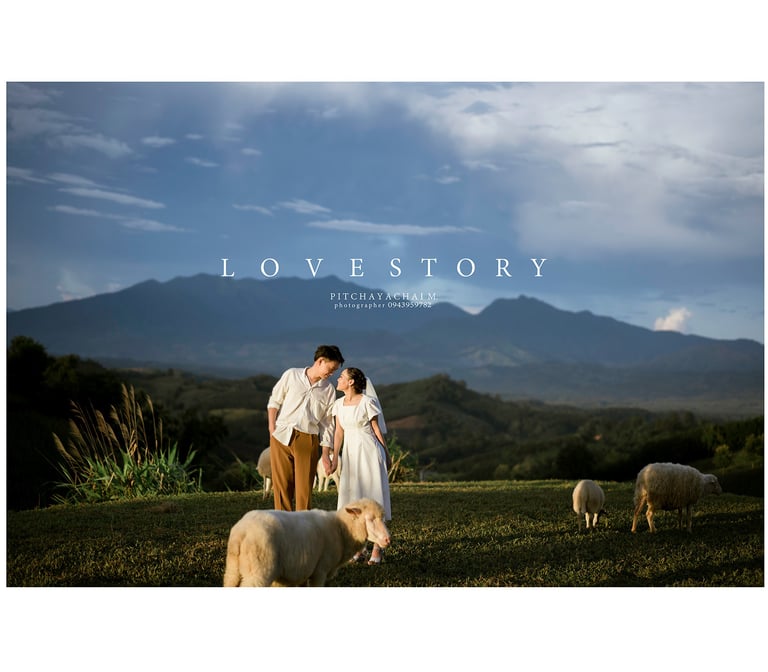 ภาพพรีเวดดิ้งคู่รักกลางธรรมชาติ จังหวัดน่าน ถ่ายโดย Photonan Photography ช่างภาพพรีเวดดิ้ง น่าน