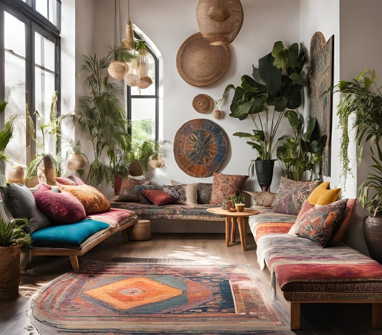 intérieur bohème artisanal