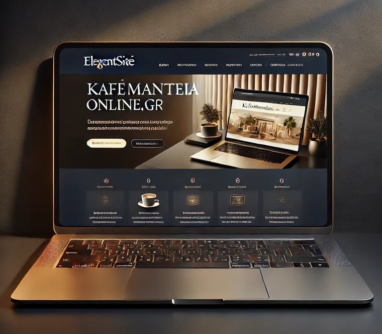 Παρουσίαση του έργου kafemanteiaonline.gr από το ElegantSite – επαγγελματική κατασκευή ιστοσελίδας.