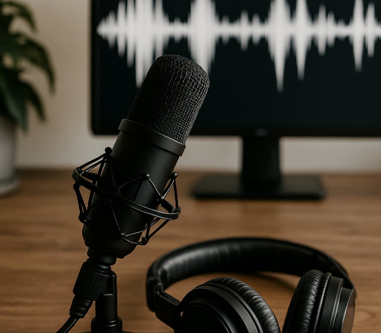 Setup-de-podcast-home-office-com-microfone