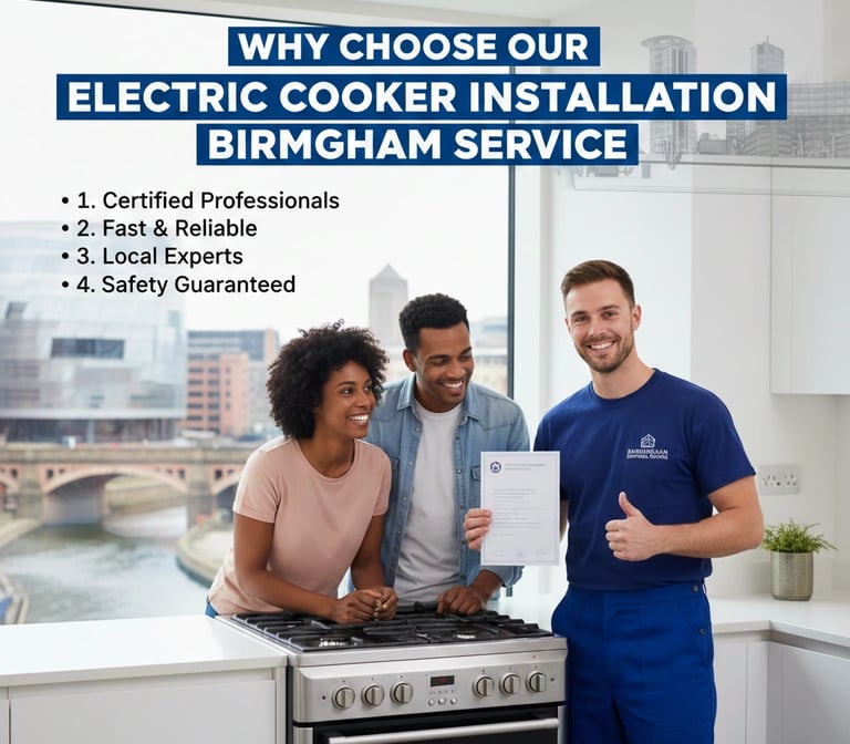 electric cooker installation Birmingham Certificate