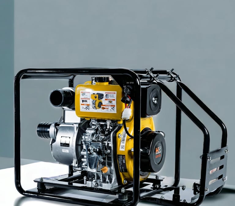 yellow mini electric generator