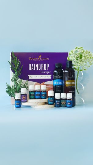Young Living Essential Oils selection for the Raindrop Therapy