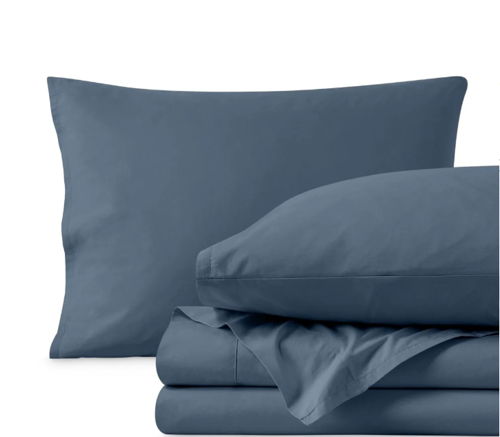 GOTS certified organic cotton percale sheets by Bare Home.