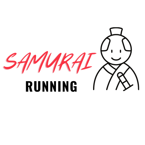Samurai Running cute Samurai man image with catch phrase. "Master your miles, master yourself.