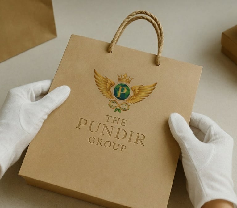 Premium sustainable paper bags for retail and corporate branding