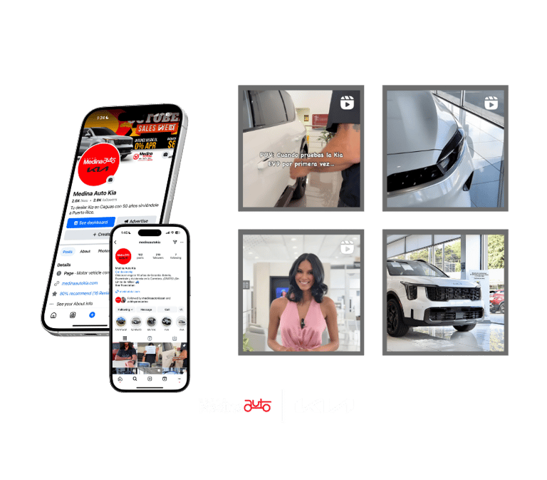 a phone screen showing a picture of a woman in a pink dress