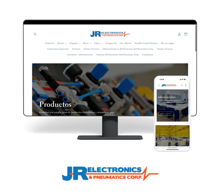 a computer monitor screen showing a desktop computer screen displaying a product