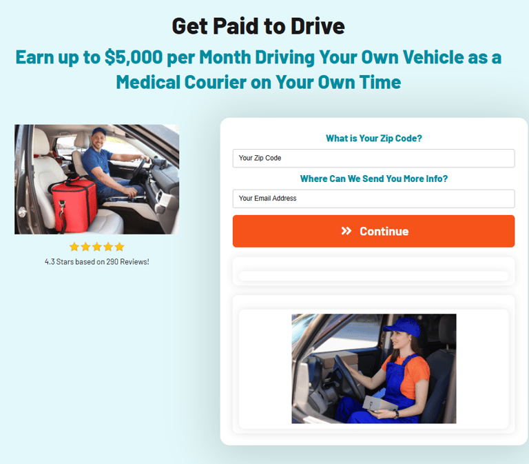 a woman driving a car with a red suitcase