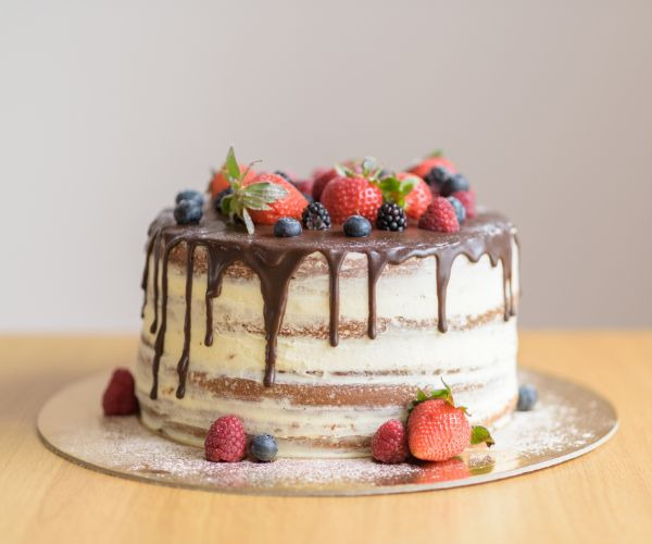 cake with fruit on it