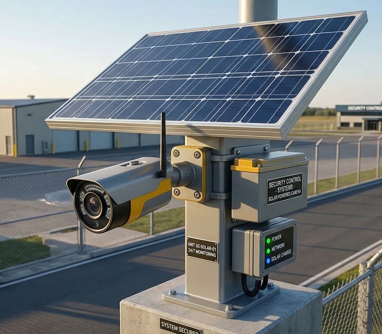 Supply chain procurement of solar-powered security cameras for international industrial projects
