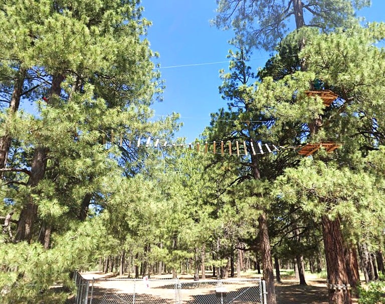 Fort Tuthill County Park in Flagstaff - try horseback riding or the extreme adventure course
