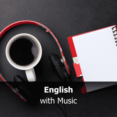a cup of coffee and a notebook with a notebook and headphones