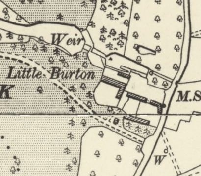 Archive map of Little Burton in Dorset, the location for our farm and all of our Orchard Eggs