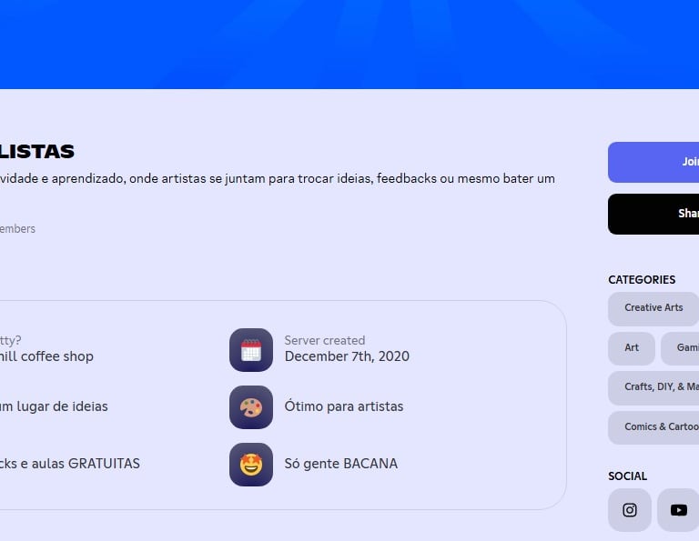 Servidor de Arte no Discord