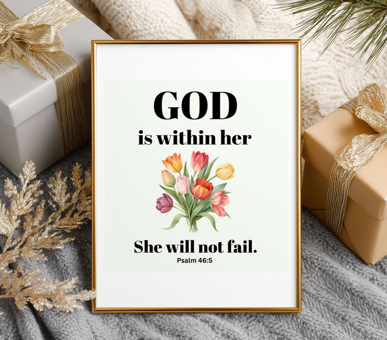 Psalm 46:5 God is within her. She will not fail. Printable