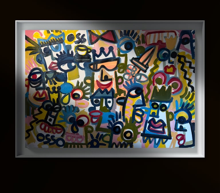 a painting peinture artiste denis osso les trumpising of a man