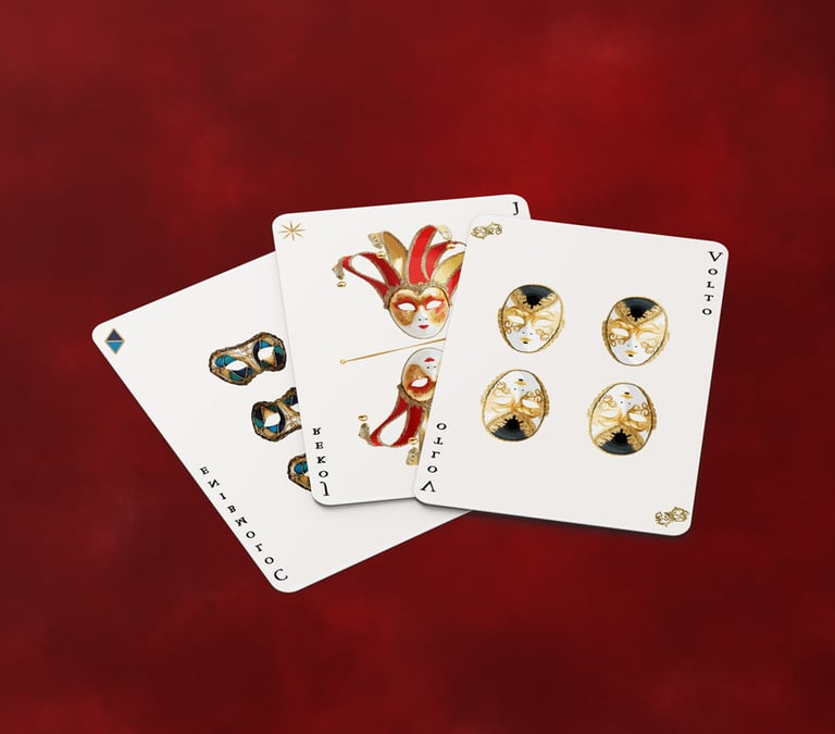 Jeu de cartes Carnaval De Venise - Volto, Joker & Colombine
