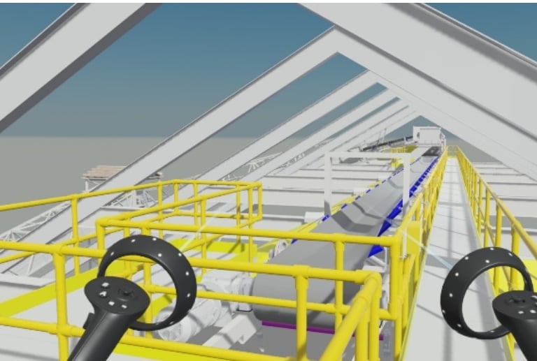 VR view of conveying system