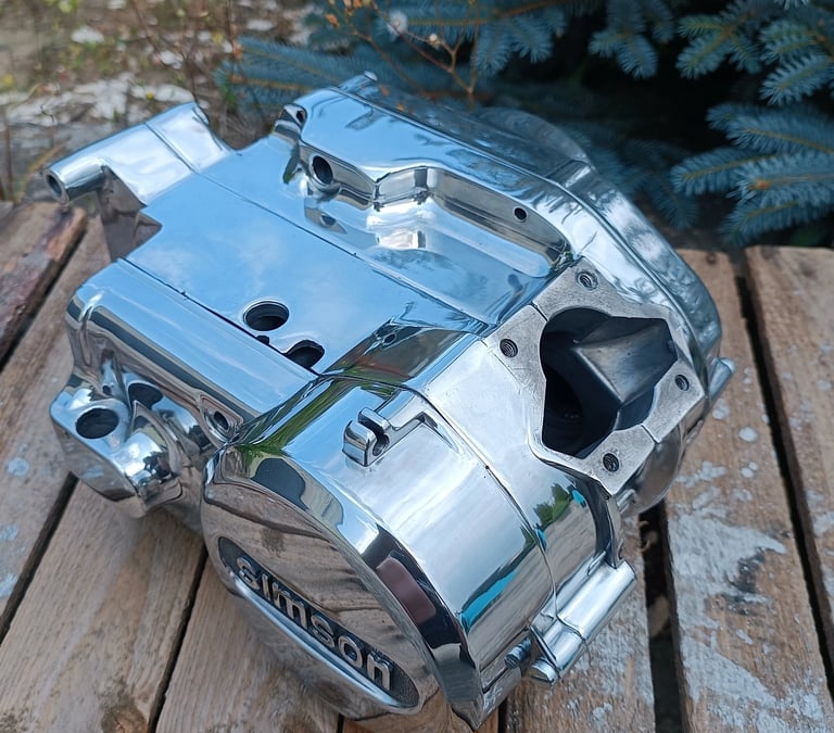 silnik motocyklowy po polerowaniu aluminium