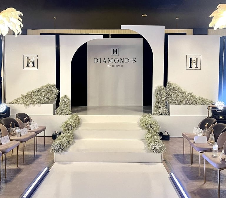 décoration d'une scène de défilé