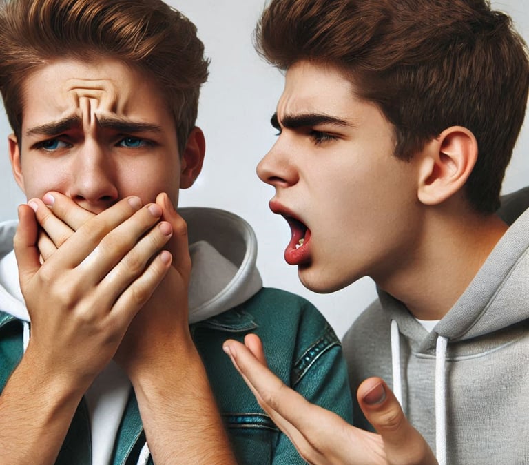 One teenager abuse another using harsh language
