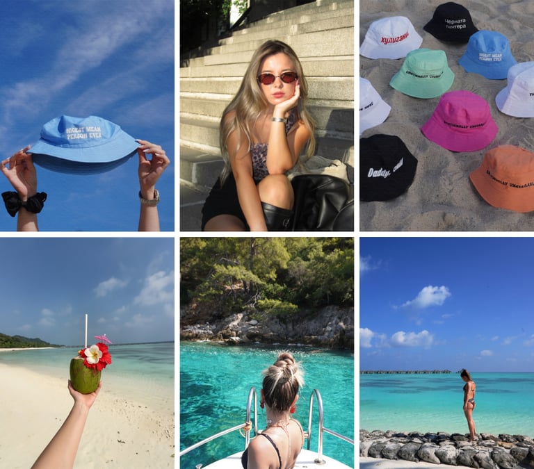 Travel and hotel content portfolio showcasing resorts and guest stays