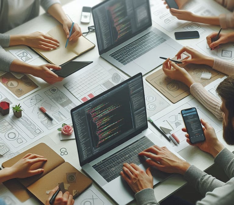 Equipo UX7STUDIO, diseño UX/UI, solución No - code y desarollo full - stack