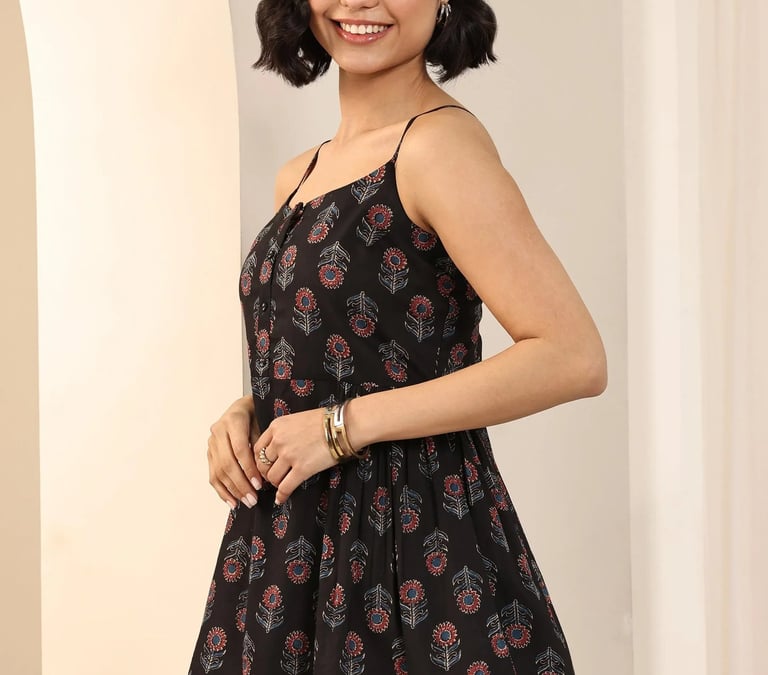 black anarkali short kurtis tryshopy
