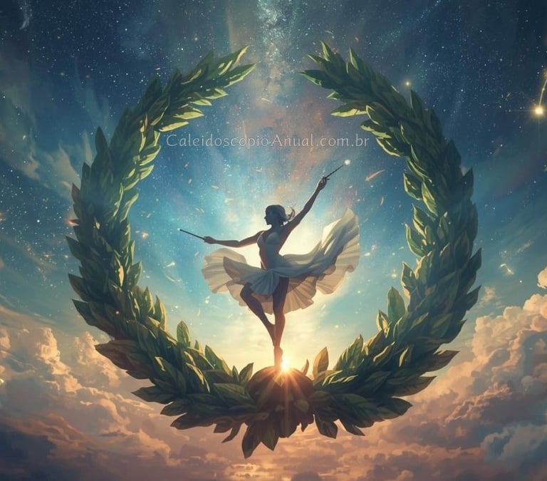 Tarot O Mundo com Aquário, Leão, Touro e Escorpião - celebração cósmica e completude espiritual.