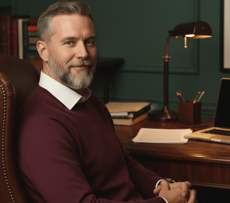 Graham Holloway host of TID Podcast seating at his desk