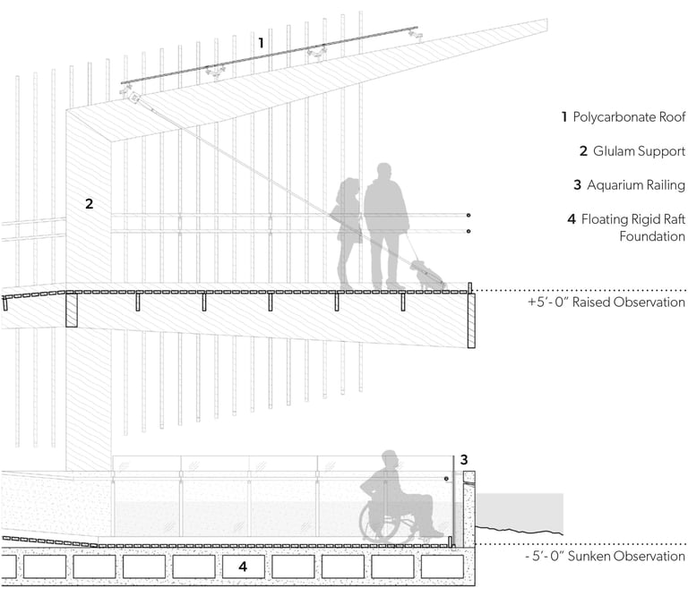 an architectural section drawing