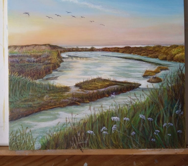 Sunset Walk painting