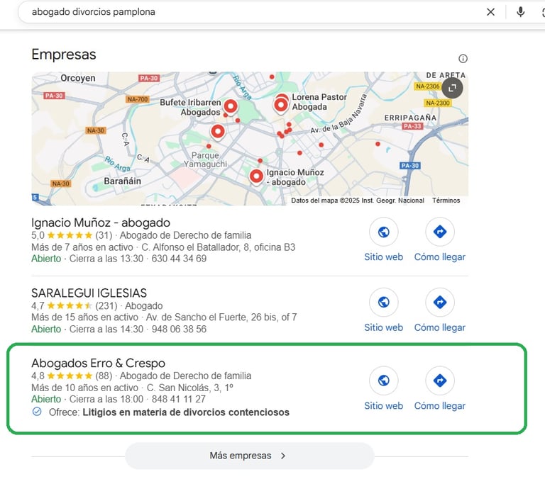 agencia seo local abogados pamplona